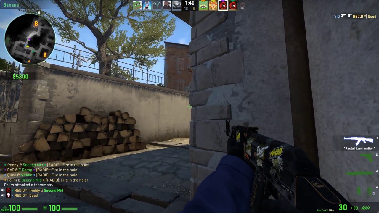 CS:GO Ace with Ak-47 on Banana, Inferno
