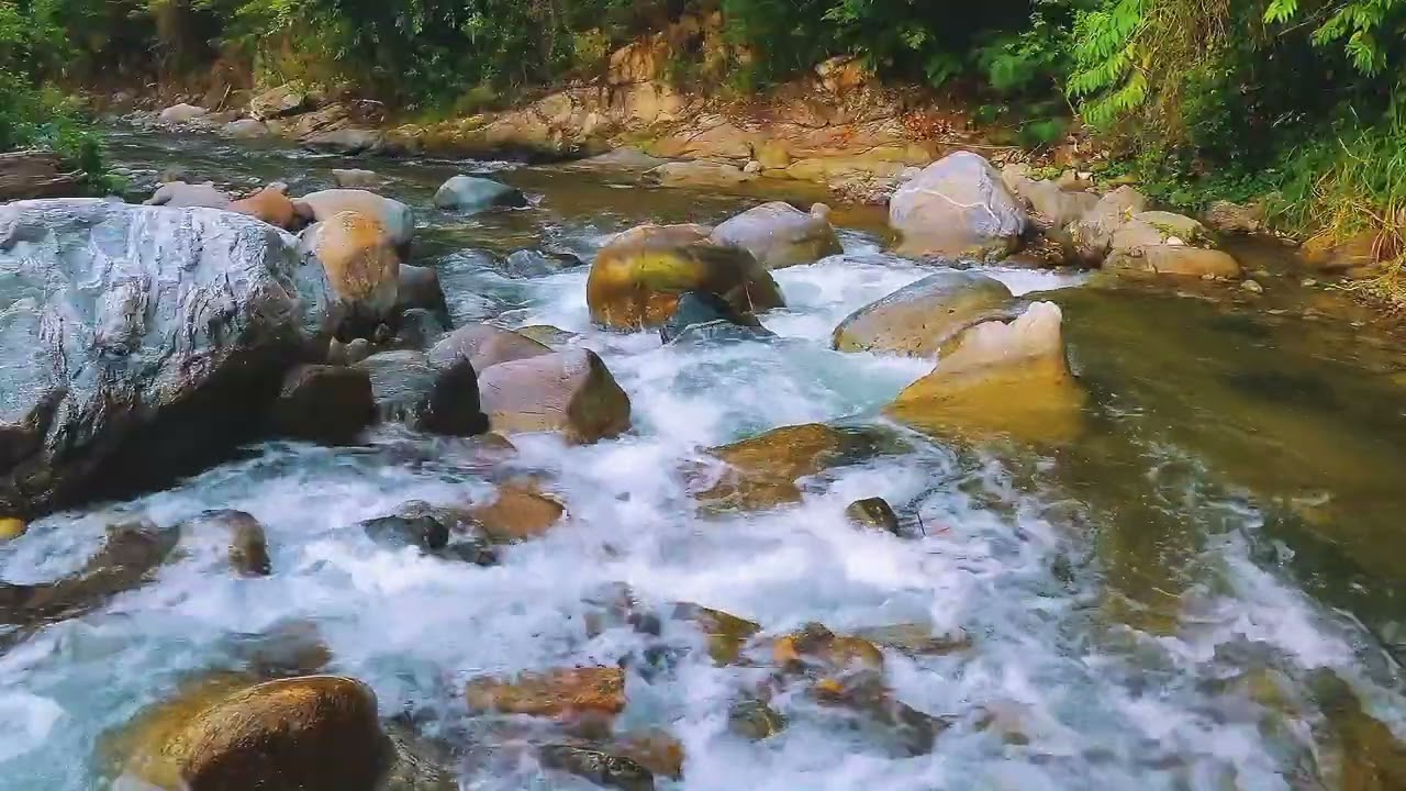 Gentle River Flow Over Stones ASMR for Deep Sleep