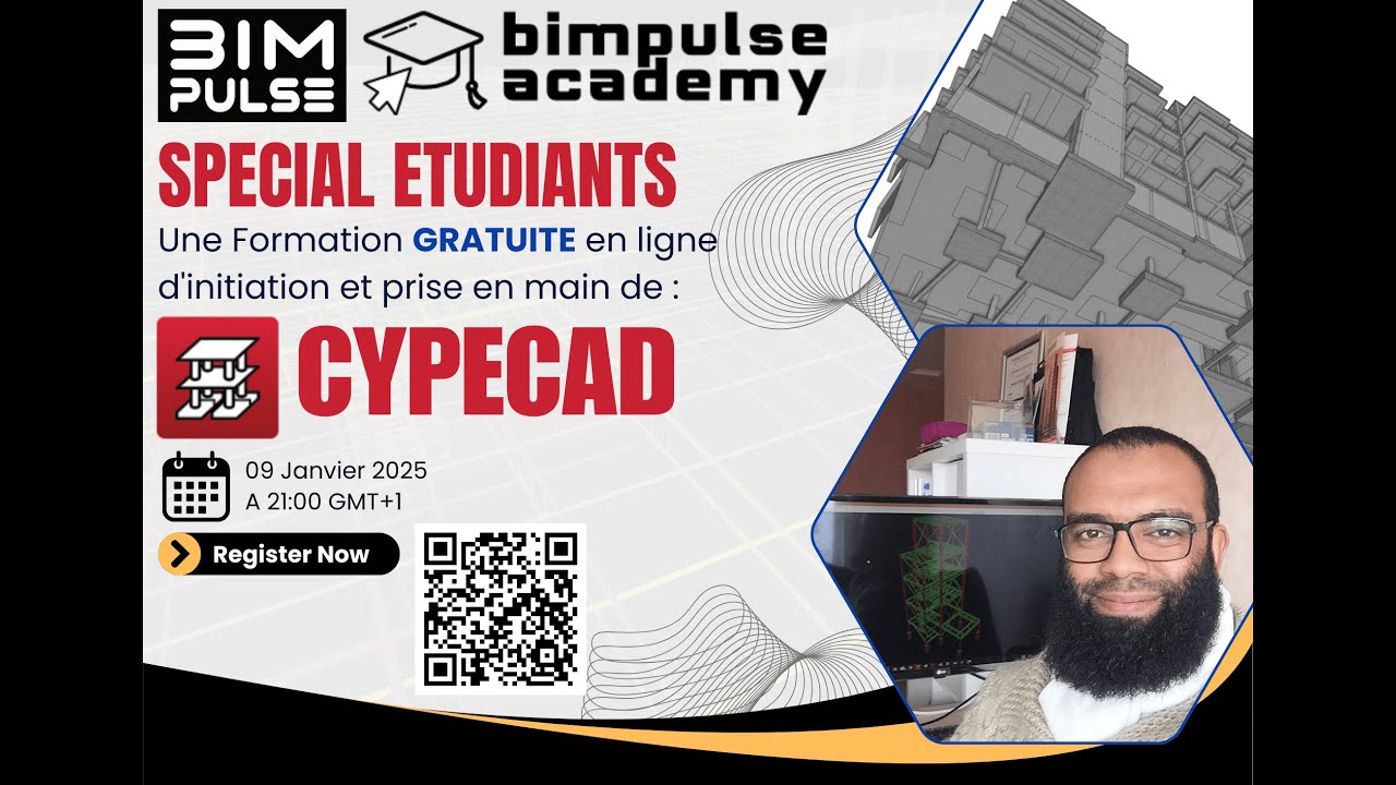 Formation En ligne enregistrée Spécial Étudiants : Initiation et prise en main de CYPECAD