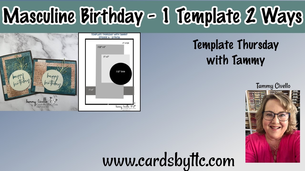 Masculine Birthday 1 Card Template-2 Ways
