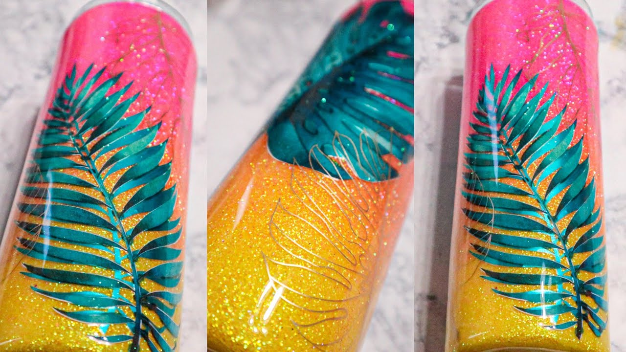 Monstera Summer Ombre Tumbler Tutorial