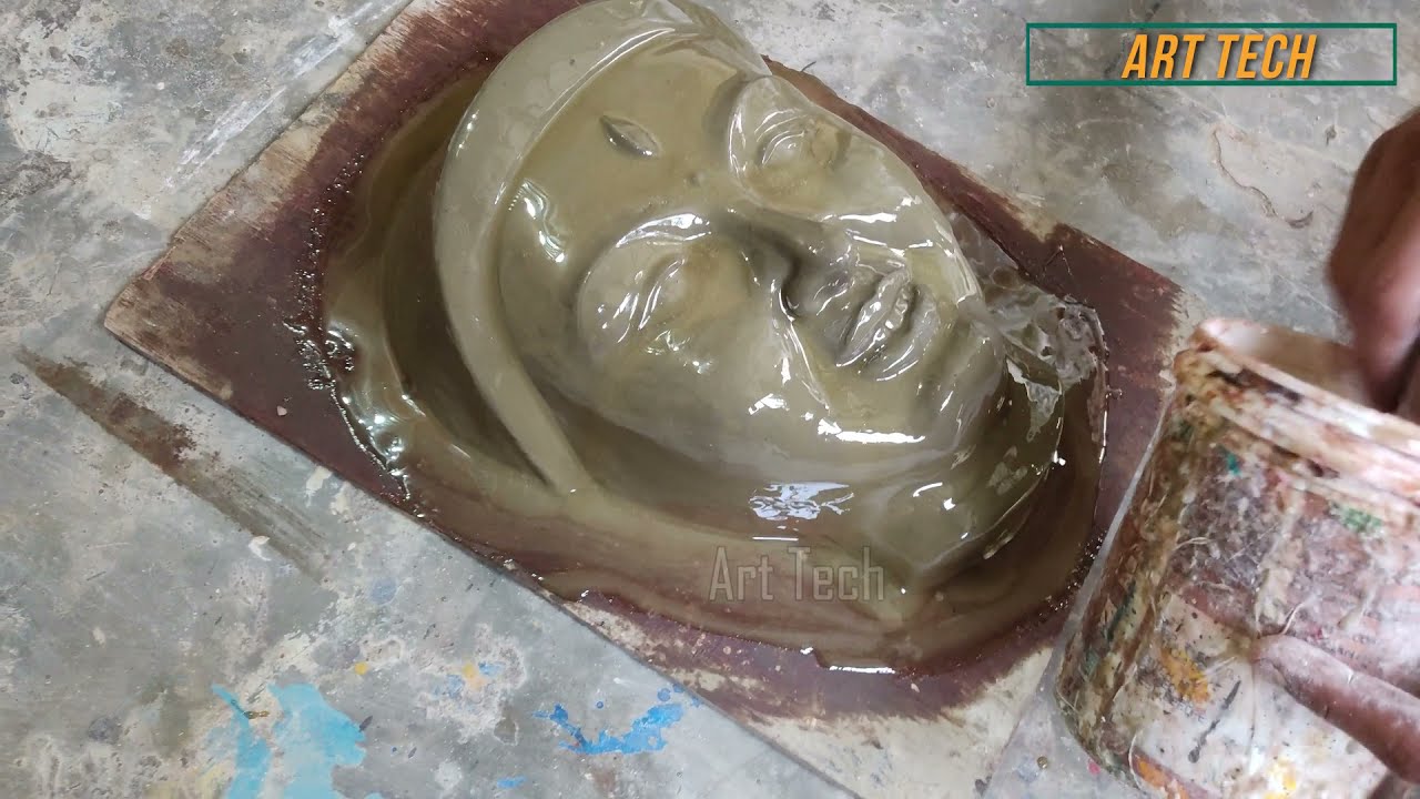 Murtee ka dai kaisye banaye | face mold making process | फिबेरग्लास मोल्ड मेकिंग | Art Tech