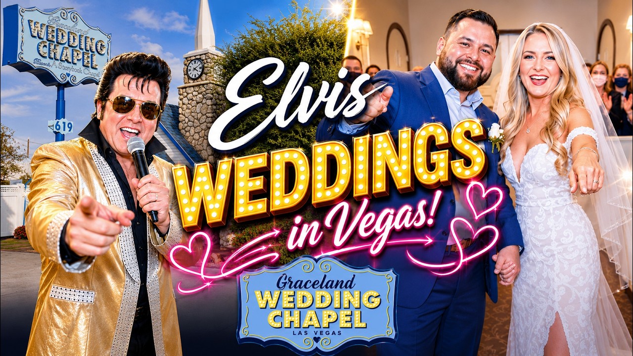 Danny & Miranda's Elvis Wedding Ceremony at Graceland Chapel | Las Vegas