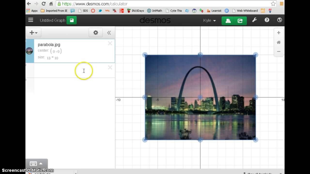 Importing an Image into Desmos