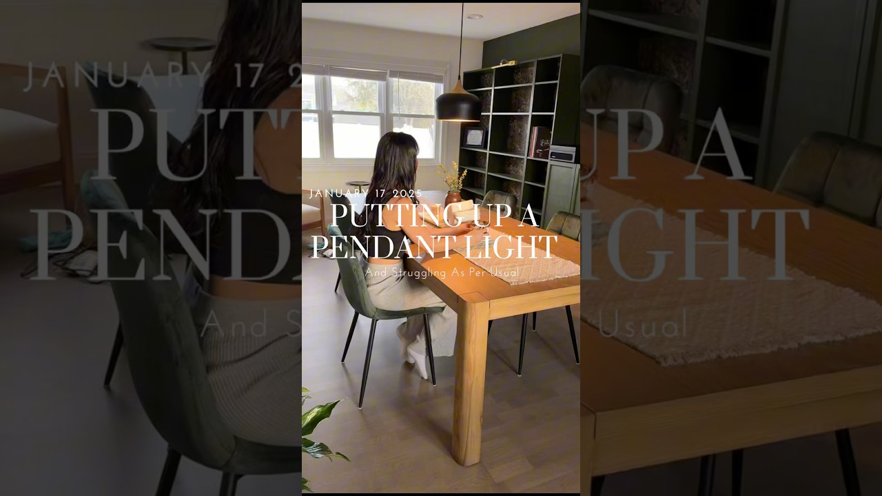 Putting Up a Plug In Pendant Light ✨