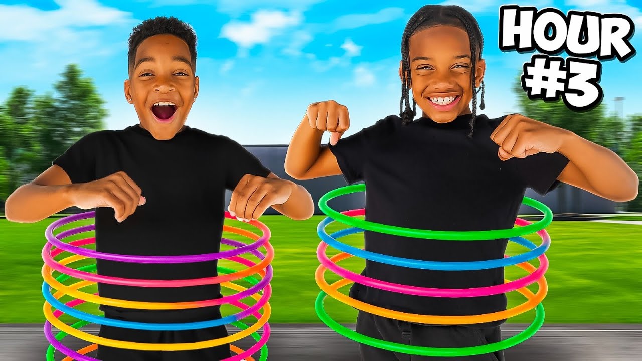 LAST PERSON TO STOP HULA HOOPING WINS!