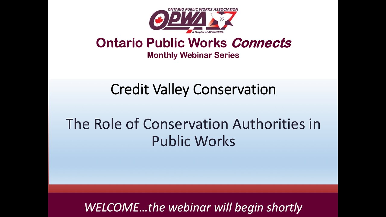 The Role of Conservation Authorities in Public Works