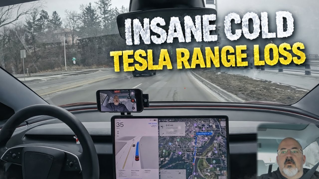 96% to 6% in 156 Miles ❄️ Tesla Cold Weather Road Trip Reality