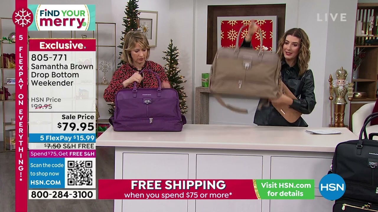 Samantha Brown Drop Bottom Weekender