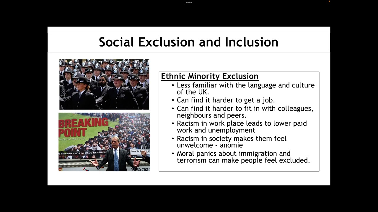 Social exclusion and poverty - GCSE eduqas - stratification