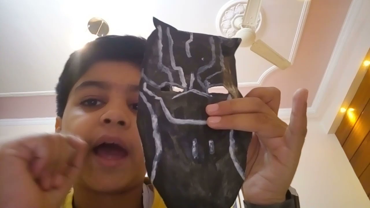 How To make Black panther mask with paper