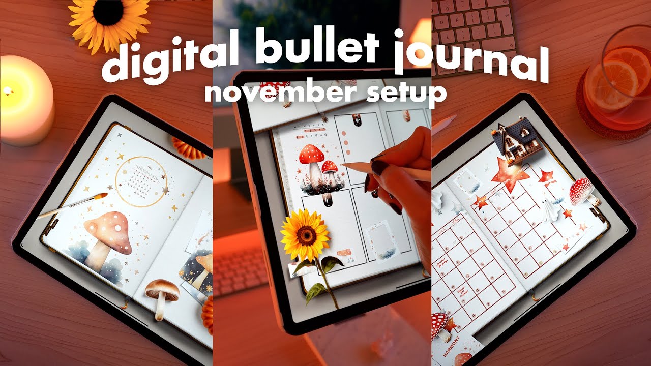 ASMR | Digital Bullet Journal Setup on iPad ✨ November 2023 | GoodNotes 6