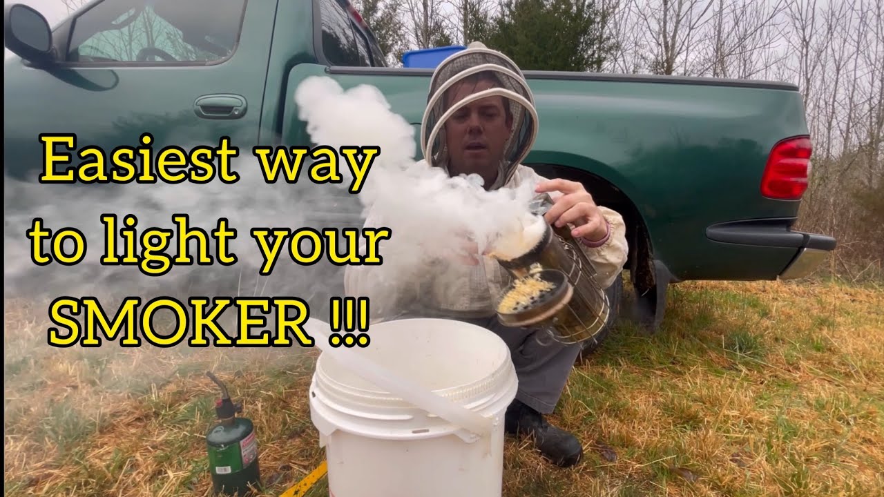 Easiest way to light a bee smoker!!!!
