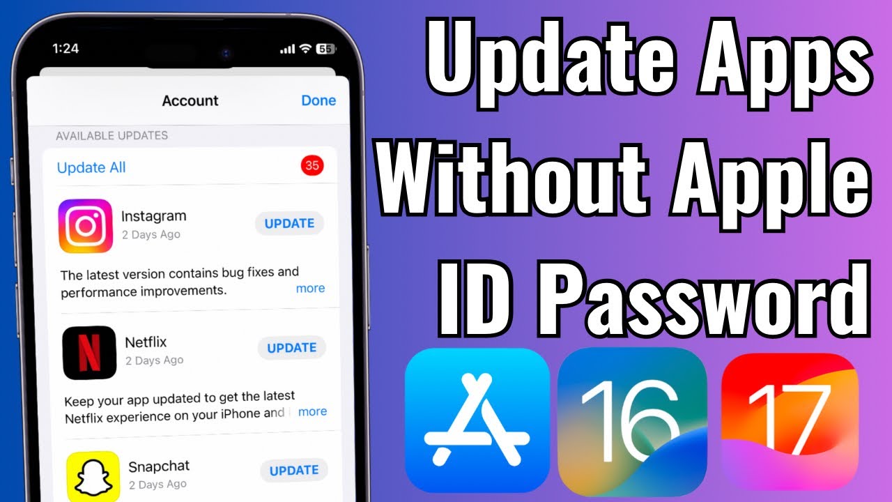 Как обновить приложения без пароля Apple ID | Обновление приложений без старого Apple ID iOS 16/17