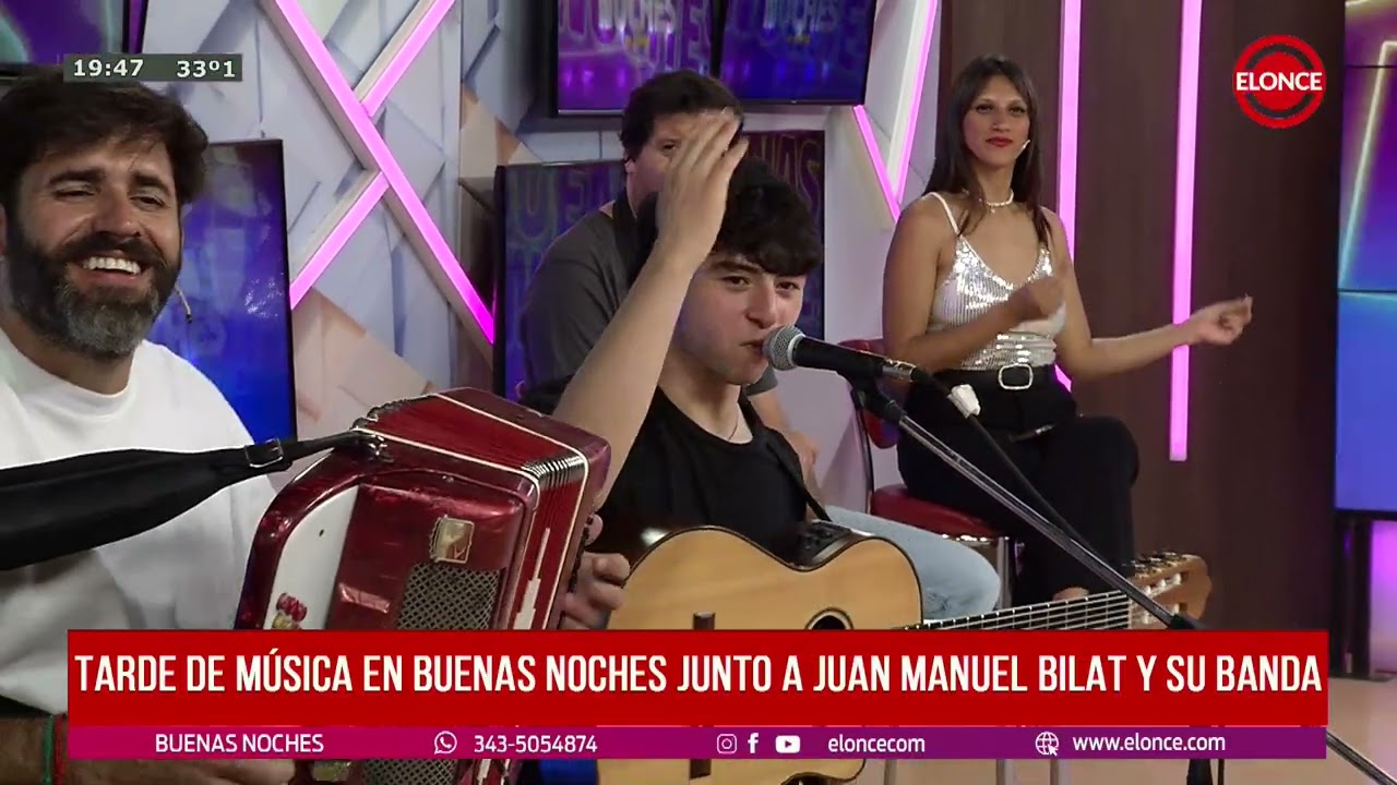 Tarde de música en Buenas noches con Bilat y su banda