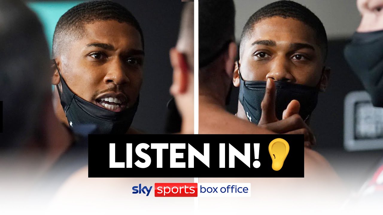 LISTEN IN! 👂🔊| What was said between Anthony Joshua & Kubrat Pulev at heated weigh-in