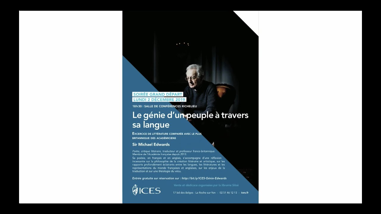 Le génie d'un peuple à travers sa langue - Michael Edwards - Soirée Grand Départ ICES