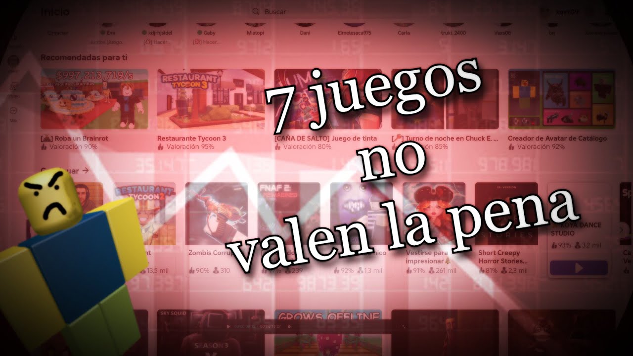 7 JUEGOS de ROBLOX que están SOBREVALORADOS