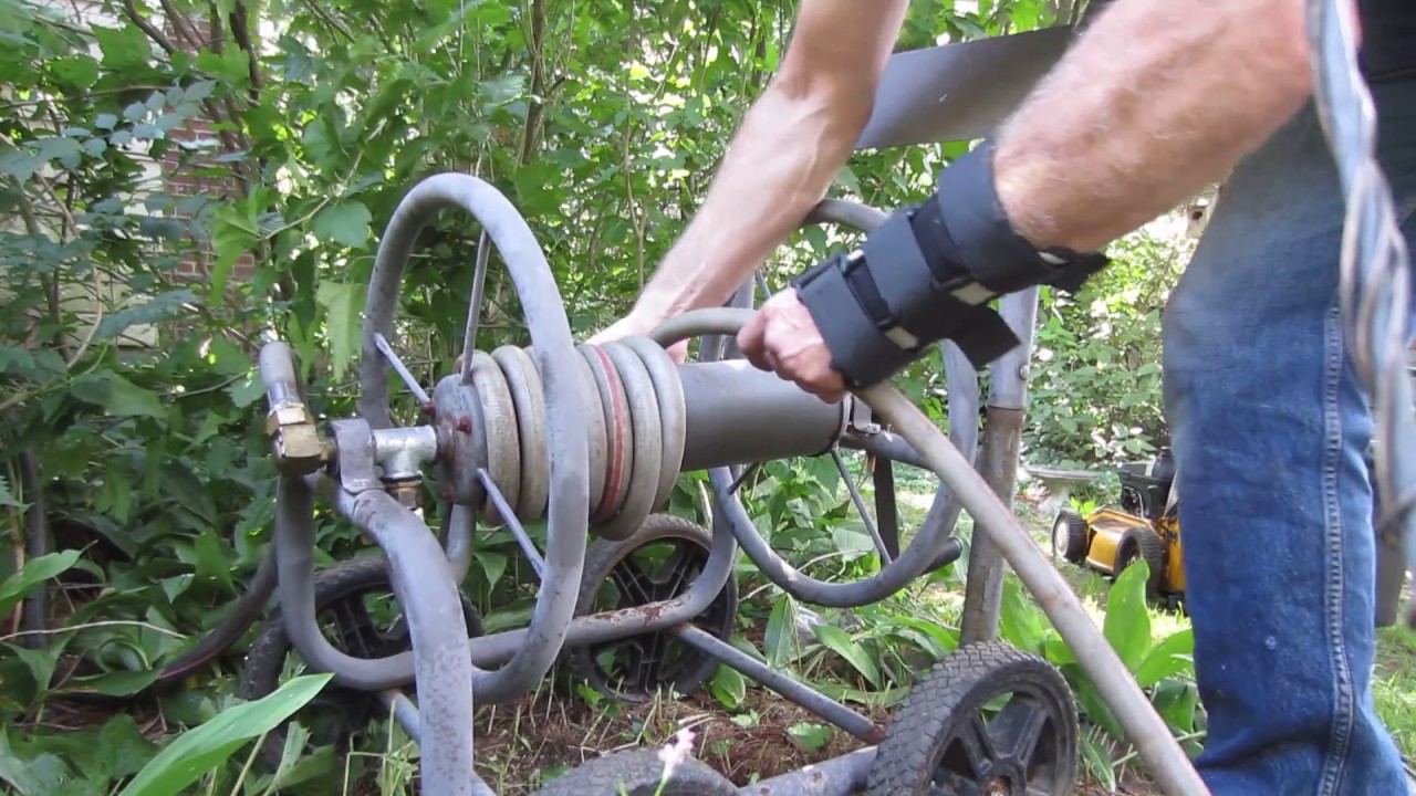 scrap yard hose reel repair.
