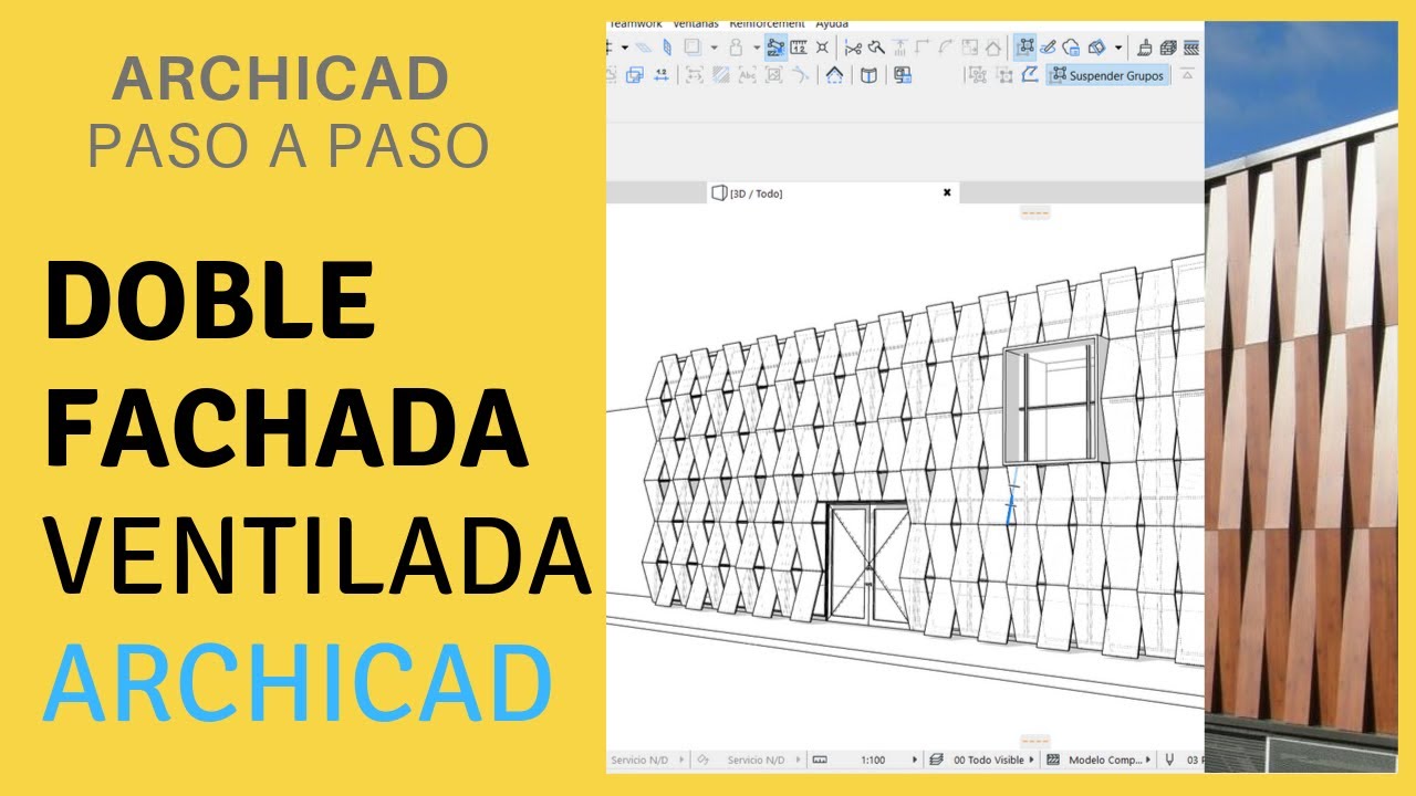 DOBLE FACHADA ventilada con PERFIL COMPLEJO | ARCHICAD | 2019