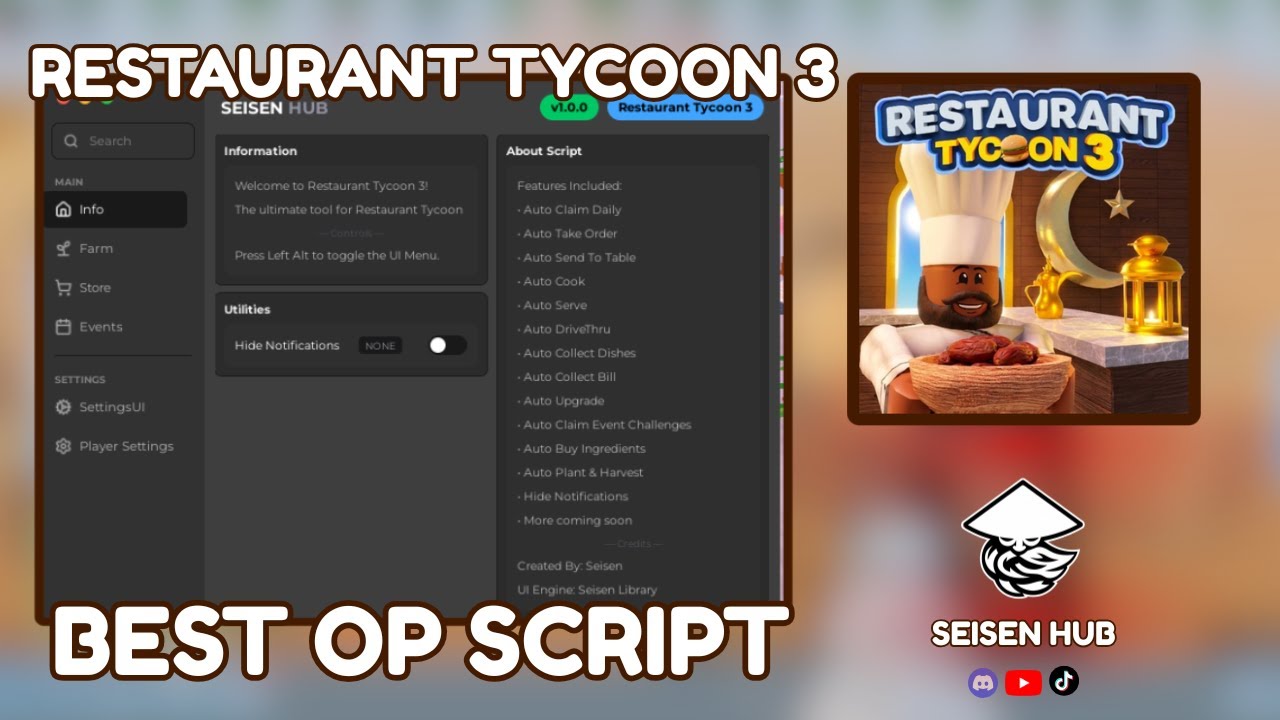 RESTAURANT TYCOON 3 | SEISEN HUB | AUTOMATION EVERYTHING