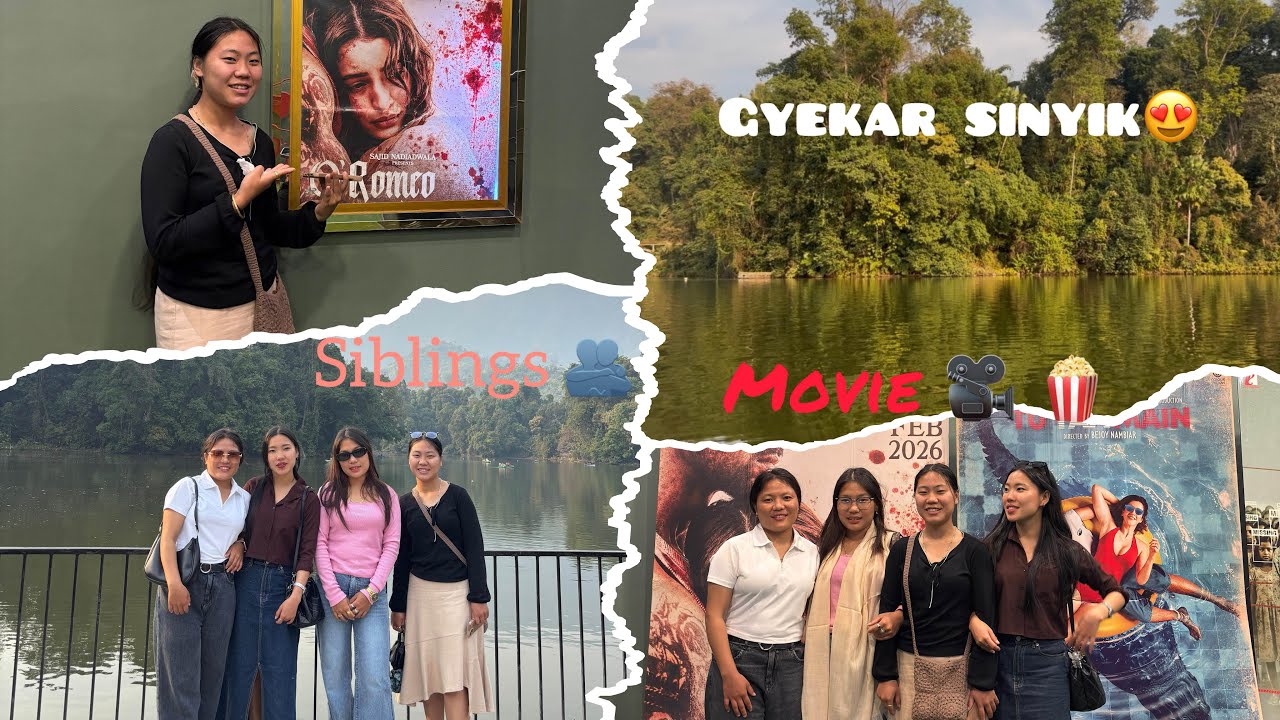 🧺A day with my gurl’s❤️//my valentine’s//📍Gyekar sinyik(Ganga lake)🌅//movie night 🍿🎬