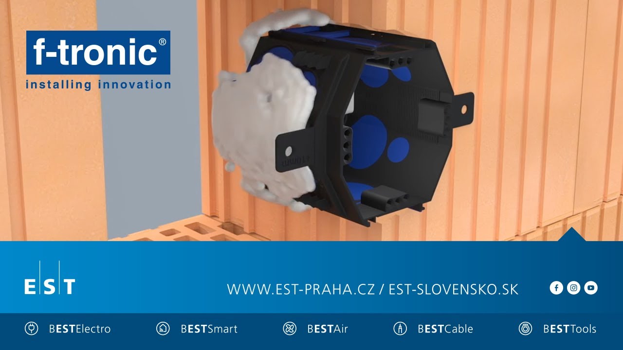 f-tronic UI – elektroinstalační krabice pro montáž pomocí pěny