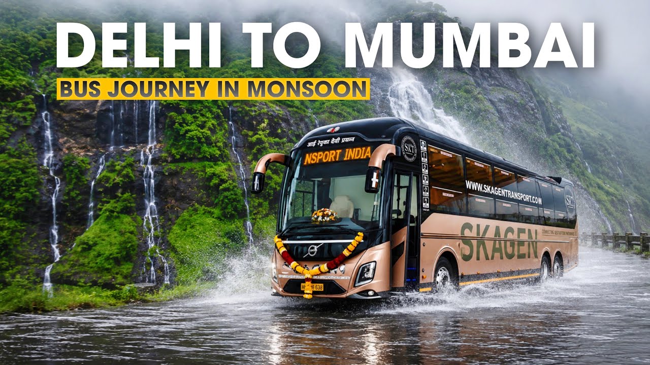 Delhi To Mumbai Volvo Bus Journey In Monsoon 
