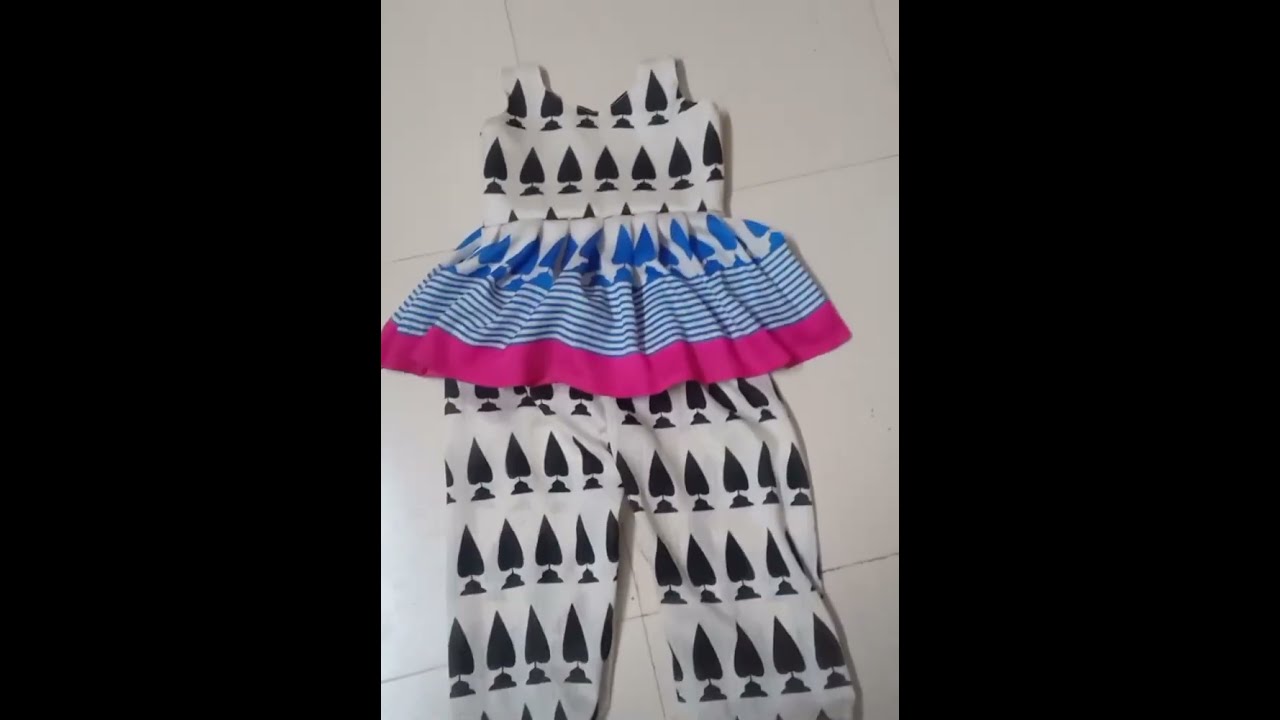 2-3 year baby peplum top and plazo pant full cutting and stitching video 👗