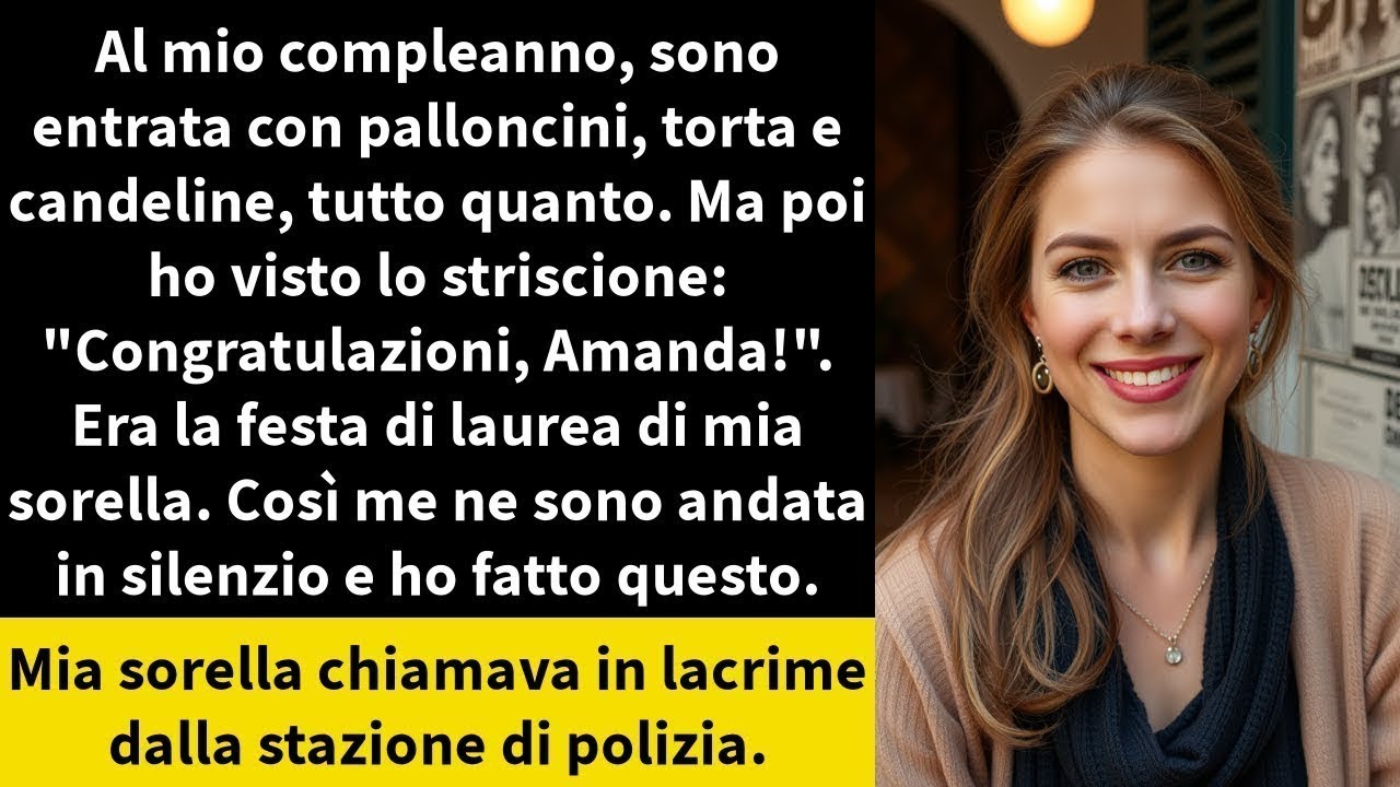 Al mio compleanno, sono entrata con palloncini, torta e candeline, tutto quanto