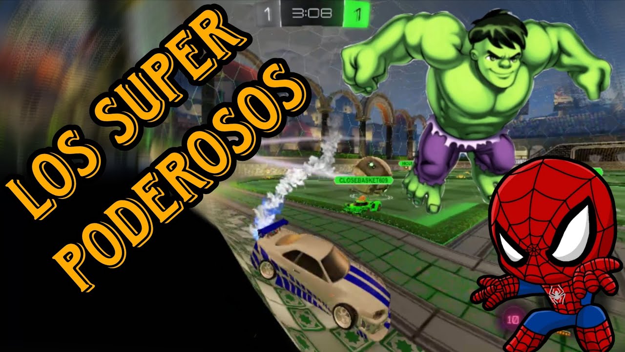 JUGANDO CON PODERES ROCKET LEAGUE!!! 