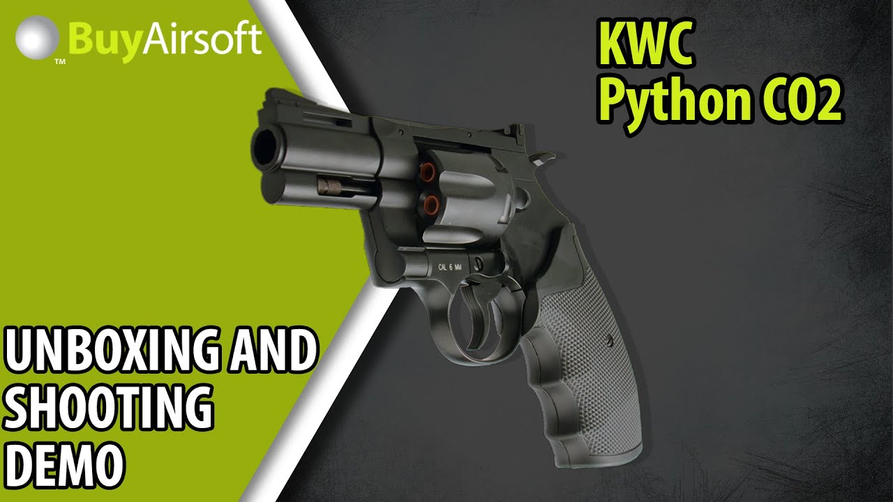 BuyAirsoft: KWC Python Co2 Revolver Unboxing, Demo, and First Impressions