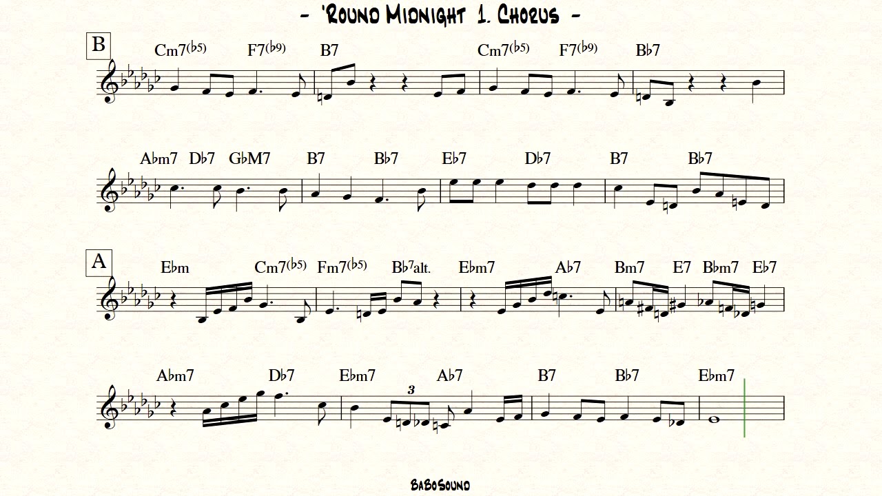 'Round Midnight Backing Track (BPM 60)