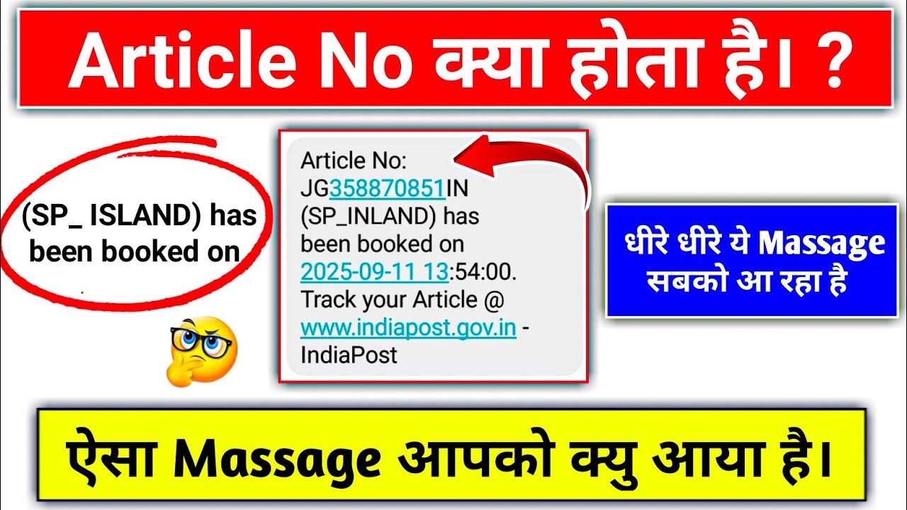 Article No क्या होता है। | SP ISLAND has been booked on | article number kya hota hai | article