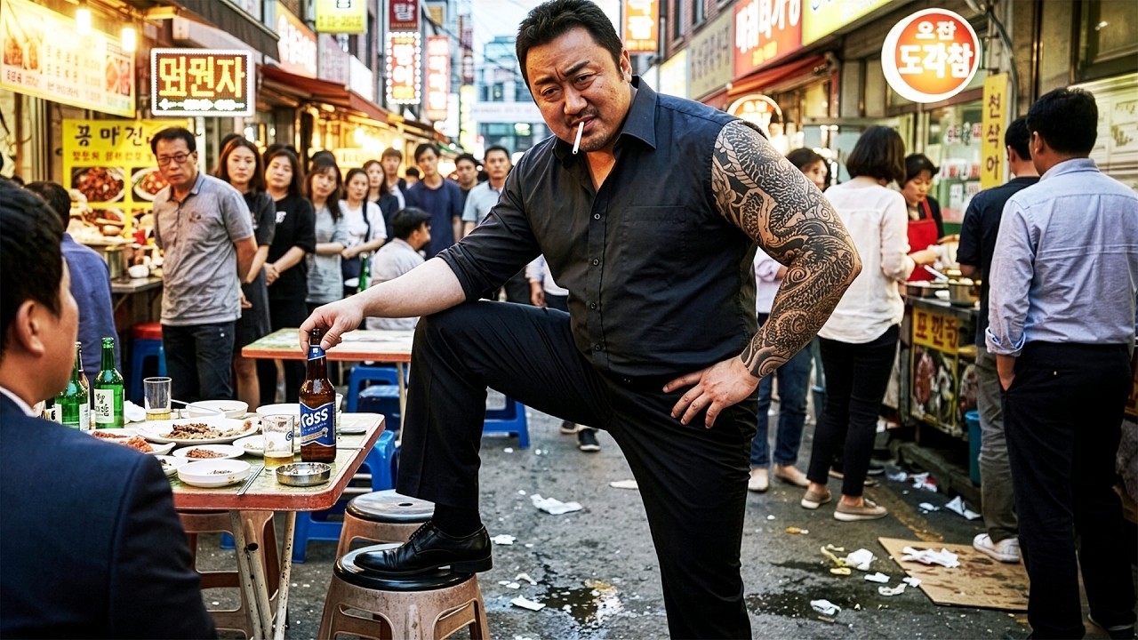 千万别惹有纹身的胖子！冷血杀魔嚣张抢车位，惹怒&ldquo;战神&rdquo;马东锡，直接被扇出残影跪地求饶！一口气看完《邻居》