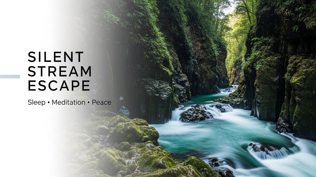Relaxing Forest Ambience with Green Stream Flow for Sleep Study Meditation and Inner Peace