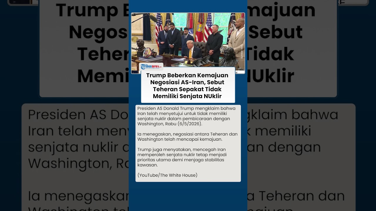 Sebut Pembicaraan AS-Iran Capai Kemajuan, Trump Klaim Teheran Setuju Tak Miliki Senjata Nuklir