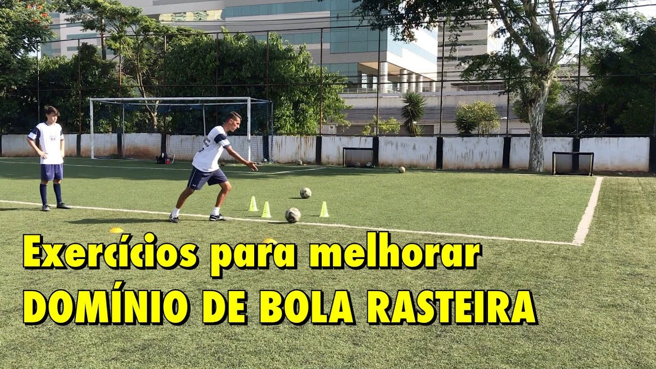 Exercícios para melhorar DOMÍNIO DE BOLA RASTEIRA - Treino de Futebol