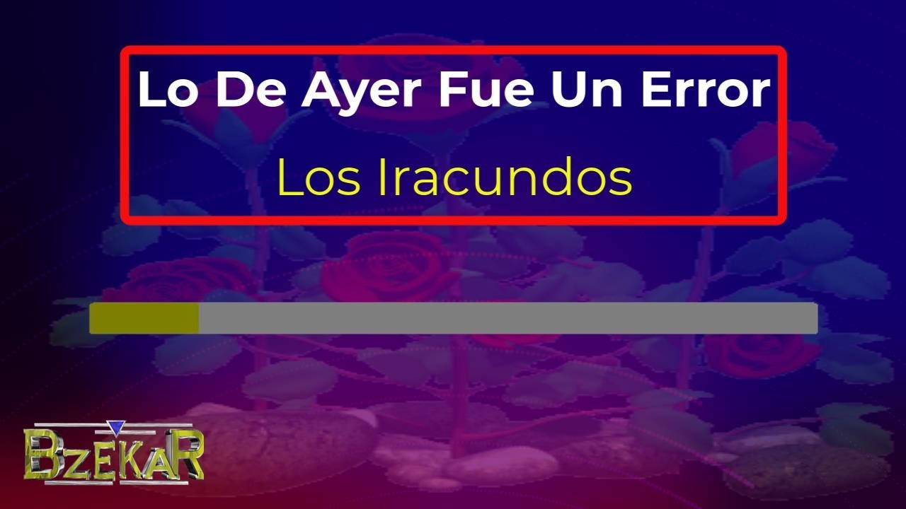 Lo De Ayer Fue Un Error(Los Iracundos Karaoke)