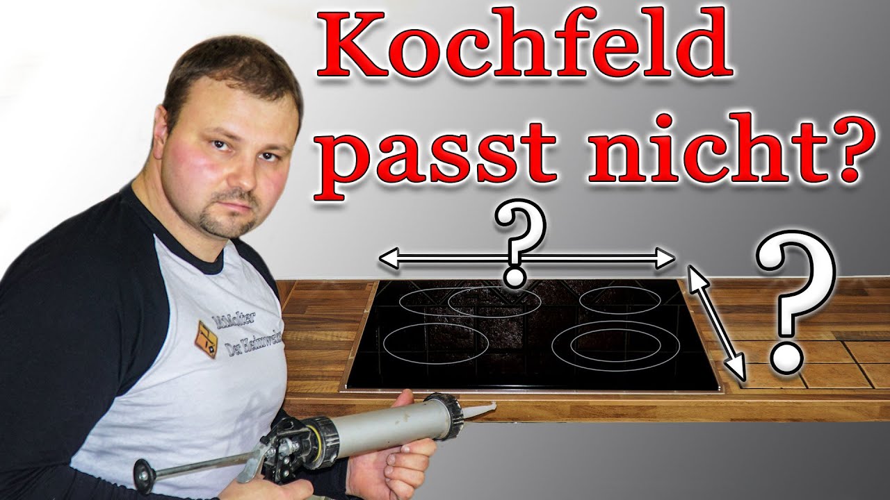 Ausschnitt zu groß? Adapterrahmen für Induktionsfeld / Glaskochfeld einbauen.
