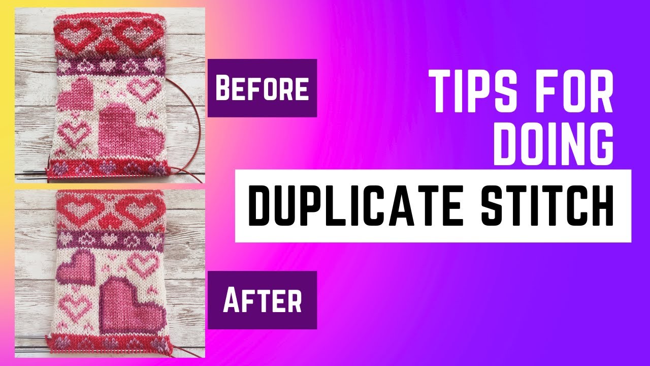 Tips for Duplicate Stitch