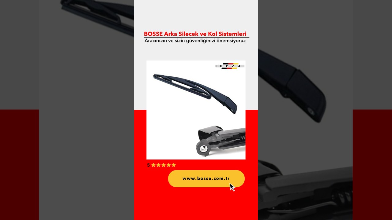 BOSSE Araca &Ouml;zel Arka Silecek ve Silecek Kolu Serisi #silecek #arkasilecek #otoaksesuar #automobile