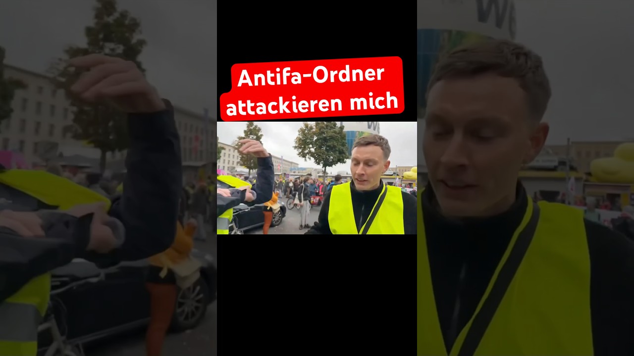 Antifa-Ordner attackieren mich auf Demo in Berlin