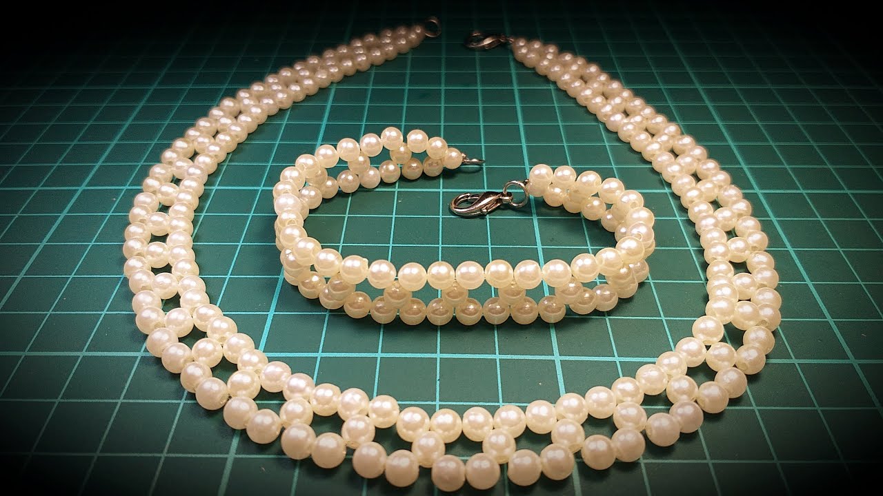 Hermosa Pulsera y Collar de Perlas...Clase # 470!!!