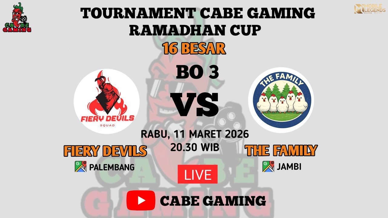 TOURNAMENT CABE GAMING || FIERY DEVILS VS THE FAMILY
