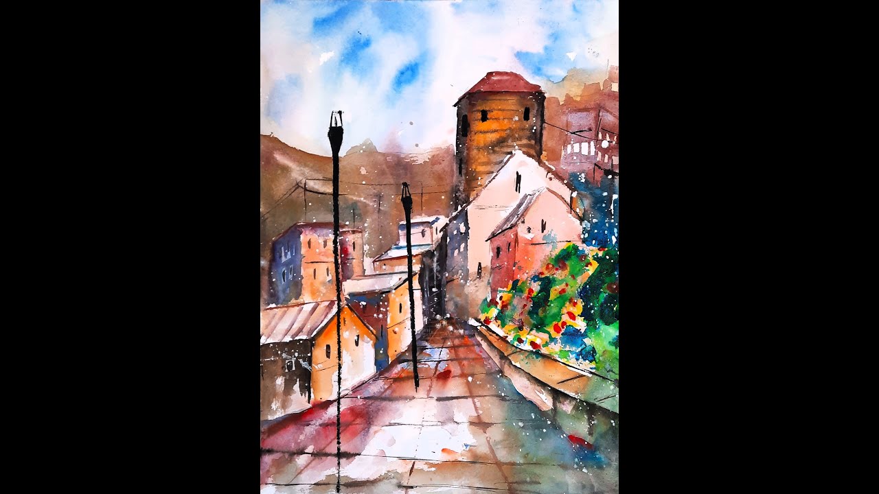 Piemonte Lernvideo für Aquarelltechnik