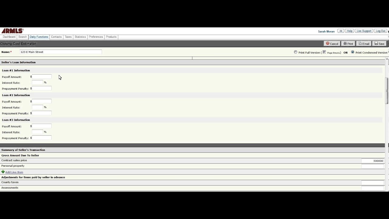 Creating Professional Seller Net Sheets in flexmls