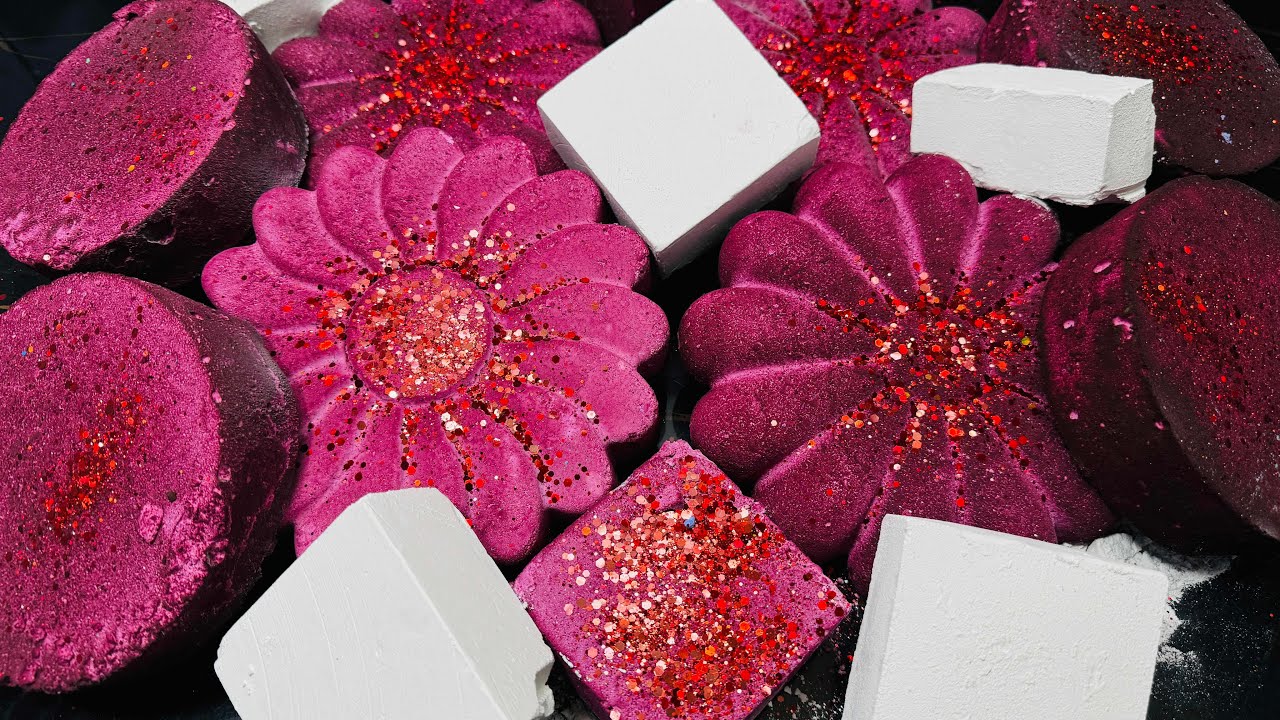 Soft Fluffy Dyed Flower | Satisfying Chalk ASMR Crush Video 