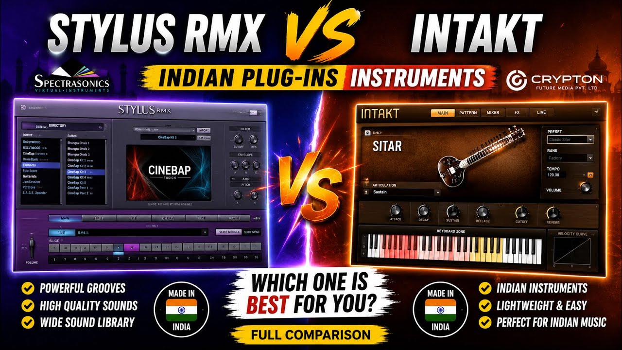 stylus rmx 🆚  intakt indian Vst instruments hindi