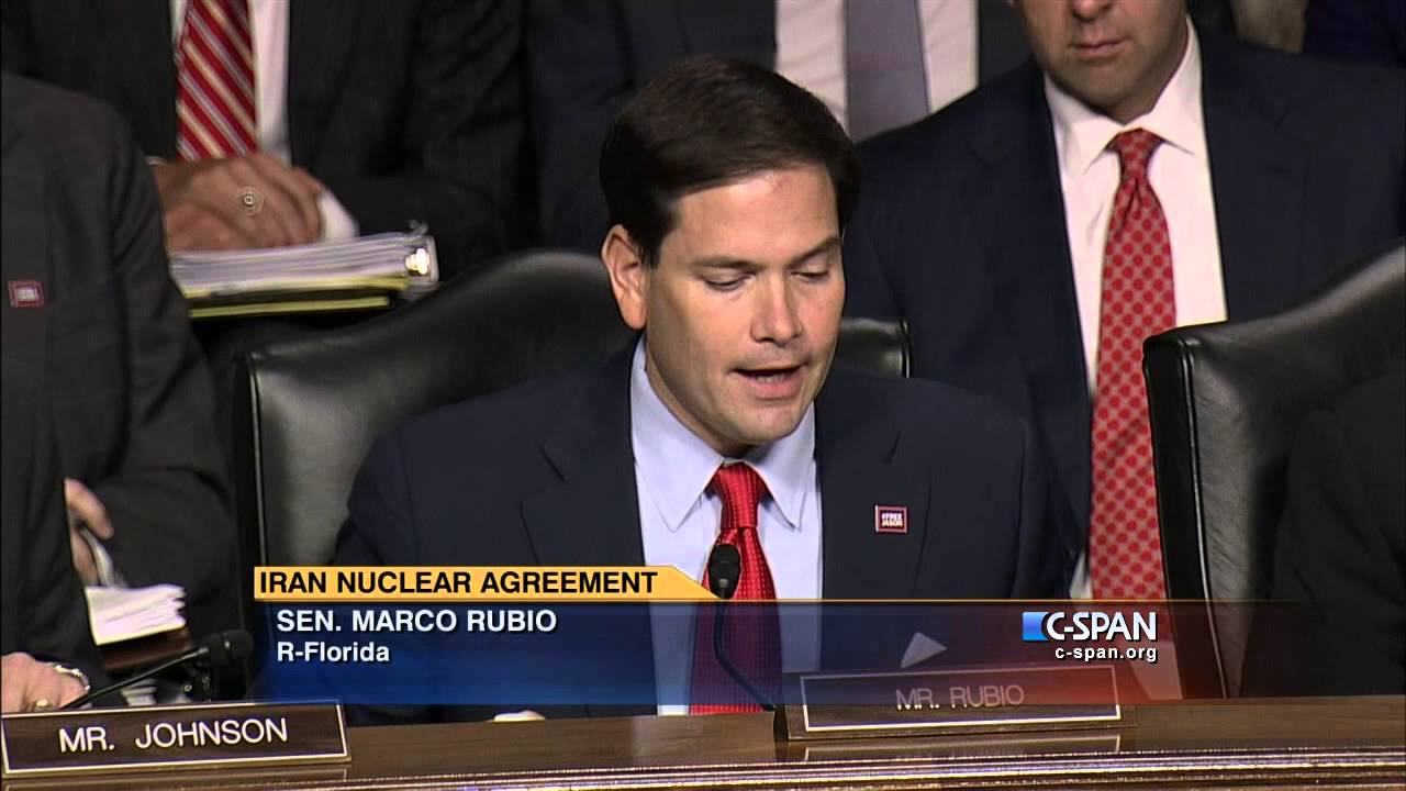 Sen. Marco Rubio questions on Iran Deal (C-SPAN)